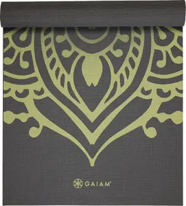Yoga mat Gaiam 5mm — Cool Matcha Sundial Layers (model 65735)