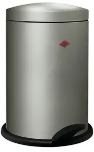 Trash bin Wesco ALPHA 13 L, stainless silver finish, pedal-operated
