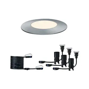 Напольный светильник Paulmann 939.49 LED 10 Вт, белый, 24 В DC, кабель 5 м, пластик/нержавеющая сталь, Ø55×90×55 мм