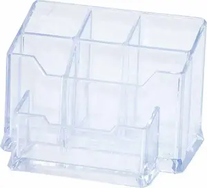 Desk Organizer Donau Classic VII transparent by Donau, model 7476001-99, plastic multi-compartment organizer