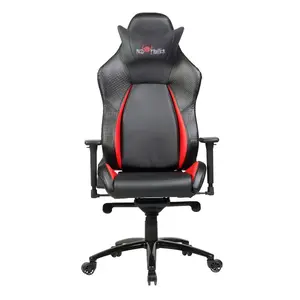 Universal gaming chair Red Fighter C2 — padded seat, max load 150 kg, width 740 mm, height 1355–1430 mm, black/red