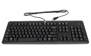 Keyboard HP 672647-093 — Full-size (100%) wired USB mechanical, Norwegian layout, Black