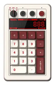 Numeric keypad 8Bitdo Retro 18 Mechanical Numpad Fami Edition — 18 keys, Bluetooth/USB/RF Wireless, Bordeaux/White