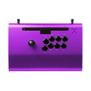 Fightstick VICTRIX Pro FS — vadu USB arkādes kontrolieris PC, PS4, PS5, violets, alumīnija korpuss