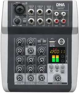 Analog audio mixer DNA QMX502 5-channel, mono inputs, basic controls