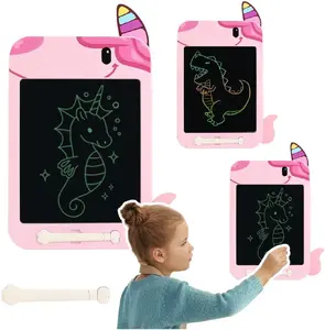 Доска для рисования и письма LCD LEANToys 24603 — розовый единорог, с пером