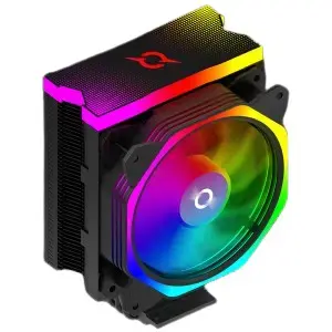 Aqirys URANUSB air CPU cooler, 120 mm fan, TDP 200 W, black, supports AM4/LGA 1700/115x/1200/2066/2011