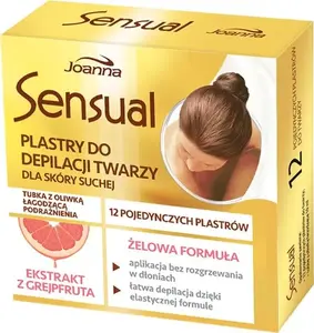 Facial waxing strips Joanna Sensual with grapefruit extract, 12 pcs