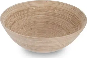 Wooden Bamboo Bowl ORION 25 cm — fruit and vegetable serving bowl