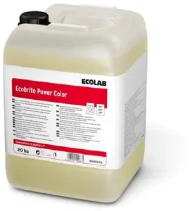 Šķidrais veļas mazgāšanas līdzeklis Ecolab Ecobrite Power Color 20 kg — krāsainai veļai