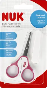 Ножницы для новорождённых Nuk модель 10750430 — маленькие с закруглёнными кончиками для ухода