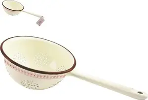 Colander ORION Retro metal 18 cm — kitchen colander, stainless-style 18cm diameter