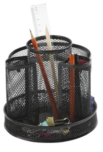 Desk organizer set Q-Connect KF17294 — black, 160×165 mm, 1 piece