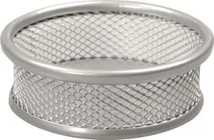 Round Desk Organizer Tetis small silver — Tetis Przybornik okrągły mały TETIS srebrny