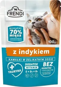 Консервы для кошек PetRepublic FRENDI KOT 100 г — индейка в соусе, пауч