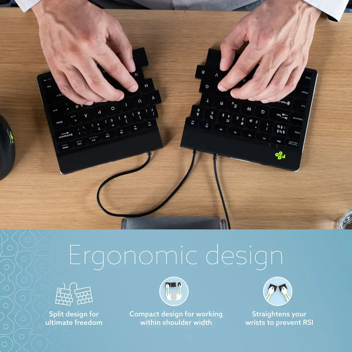 R‑GO Tools R-Go Split Break v2 ergonomiska tastatūra Photo 9