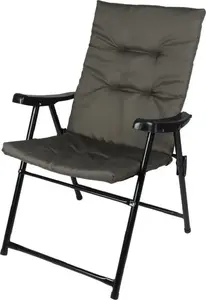 Складной садовый стул Saska Garden модель 1055725 с подушкой — 59×66×45/90 см, серый