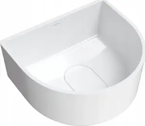 Uz virsmas uzstājamā izlietne Omnires CADENCE M+ 42×37 cm, balts spīdums