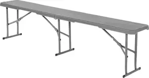Folding Catering Bench Saska Garden 183×28×43 cm, Gray