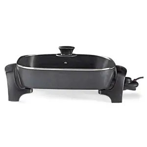 Electric paella pan Nedis FCSP110EBK40, black, non-stick cooking surface