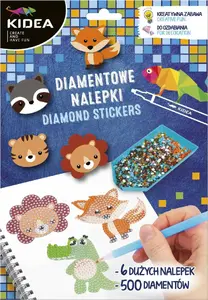 Derform decorative sequin mosaic stickers for kids — animal shapes, adhesive craft stickers (MPN: NDZKA)