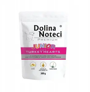Влажный корм для щенков Dolina Noteci JUNIOR 300 г — сердечки индейки, пауч-сашет