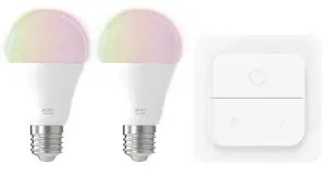 Smart bulb No name 110418, 11 W, white plastic housing, 220–240 V, 118 mm x Ø60 mm, pack of 2