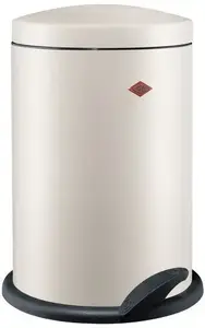 Trash bin Wesco ALPHA 13 L, sand matte finish, pedal-operated waste container