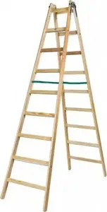 Koka kāpnes Braket Premium 2x9 pakāpieni 270 cm — Braket