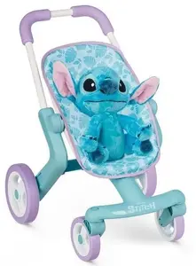 SMOBY Stitch pirmais leļļu ratiņš 25 cm, kompakts rotaļu ratiņš lellēm