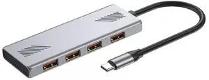 USB-хаб GEMBIRD UHB-CM-U310-A4-01 — 4 порта: 1×USB 3.1 + 3×USB 2.0, чёрный