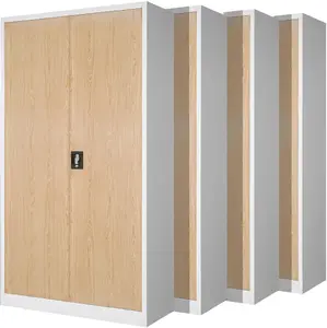 Office metal filing cabinet Jan Nowak JAN 4-door 900×1850×400 mm Eco Design white/sonoma oak
