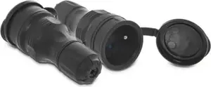 Portable Socket with Cover KEL GN-54 (W-97448) 16A 2P+E 250V IP54 black