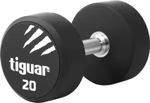 Hantelis Tiguar TI-WHPU0200 — 1 x 20 kg ar gumijotu pārklājumu
