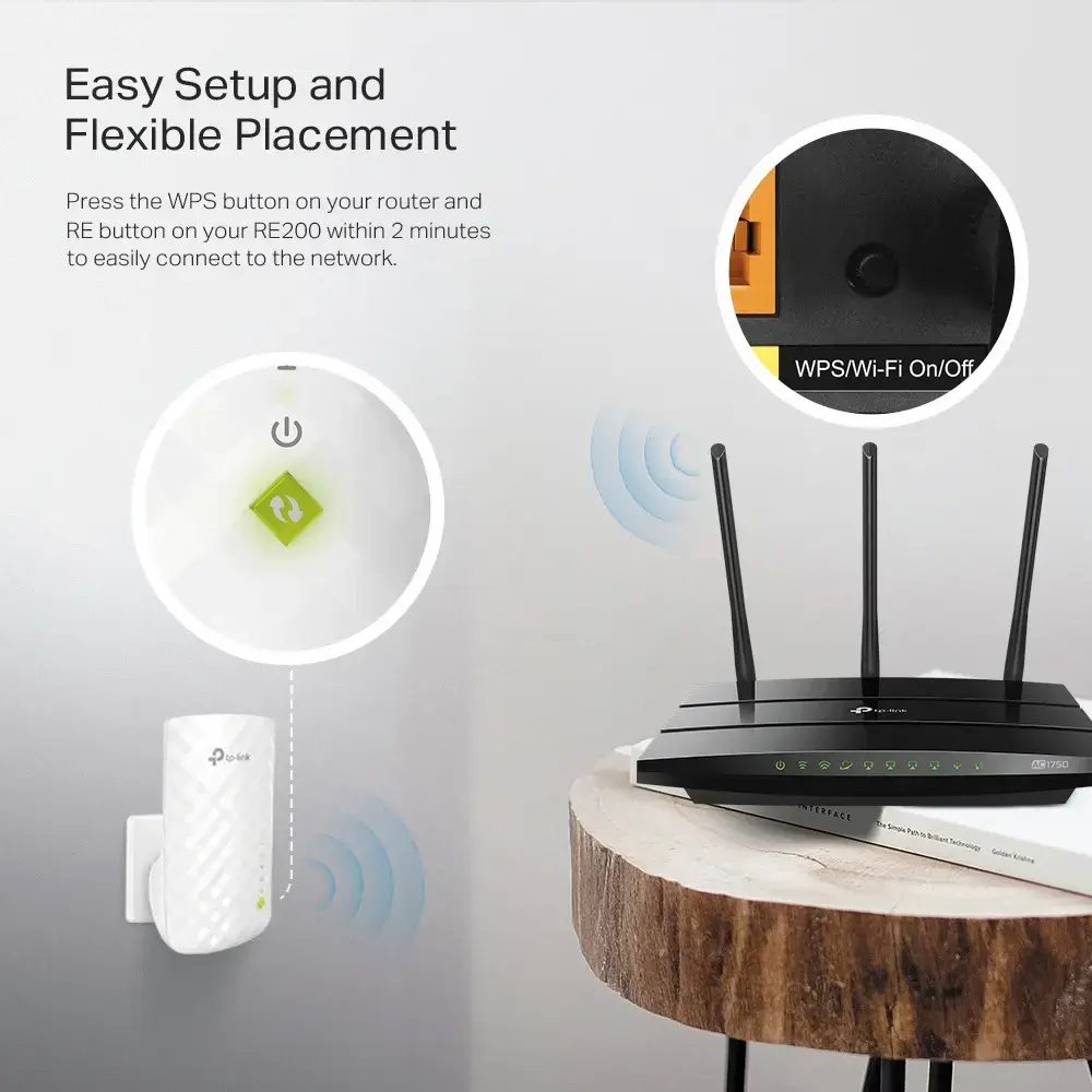 TP‑Link AC750 RE200 V2 Wi‑Fi pastiprinātājs Photo 4