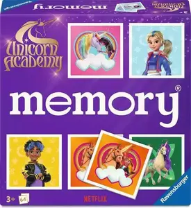 Card Game Ravensburger Unicorn Academy Memory — children’s memory matching game, age 3+
