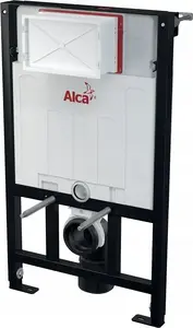 Wall-hung WC installation frame Alkotest AM101/850 — low 86 cm under-plaster support frame for dry-wall systems