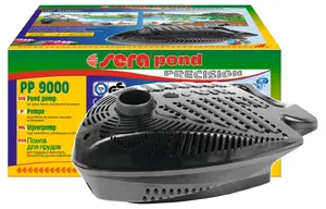 Ūdens sūknis sera PP 9000 — 9000 l/h, 140 W, maksimālais spiediens 4.3 m, iegremdēšanās 2 m, IPX8
