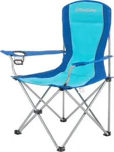 Кемпинговое раскладное кресло KingCamp MAS-KC3818 Blue — переносное для отдыха и рыбалки