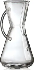 Coffee Maker Glass Handle by CHEMEX for 3-cup Chemex brewer (replacement glass handle CM-1GH)