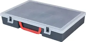 Tool organizer MEGA 35524 — portable tool storage box, compact modular compartments