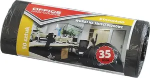 Office Products trash bags, office type, HDPE standard, 35 L, 50 pcs, black