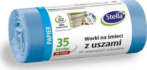 Atkritumu šķirošanas maisi Stella ST-ST-032211 papīram, 35 l, 20 gab., zili