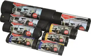 Trash Bags Office Products 35 L, 15 pcs, Black — for office and kitchen waste