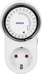 Mehāniskais laika slēdzis ORNO OR-PRE-443(GS) — Schuko kontaktligzda (mehānisks)