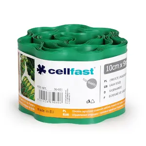 Garden edging Cellfast 10 cm x 9 m, green, model 30-001