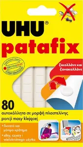 Līmējošā masa UHU Patafix 53 g — atkārtoti lietojama stiprināšanas masa plakātiem un nelieliem priekšmetiem