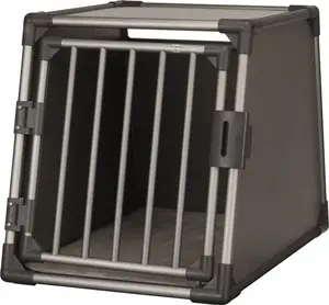 Trixie aluminium pet transporter M–L 61×65×86 cm, graphite — crate for medium to large pets