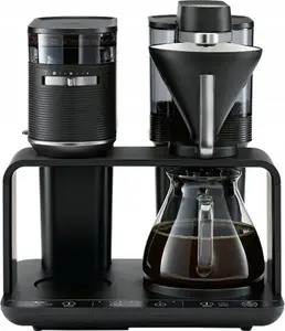 Melitta EPOS drip coffee maker with integrated grinder — MELITTA 2601030032, black‑silver