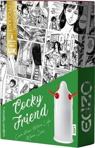 Prezervatīvs Egzo Cocky Friend Soft ar izvirzītām pūciņām — Egzo, 1 gab.